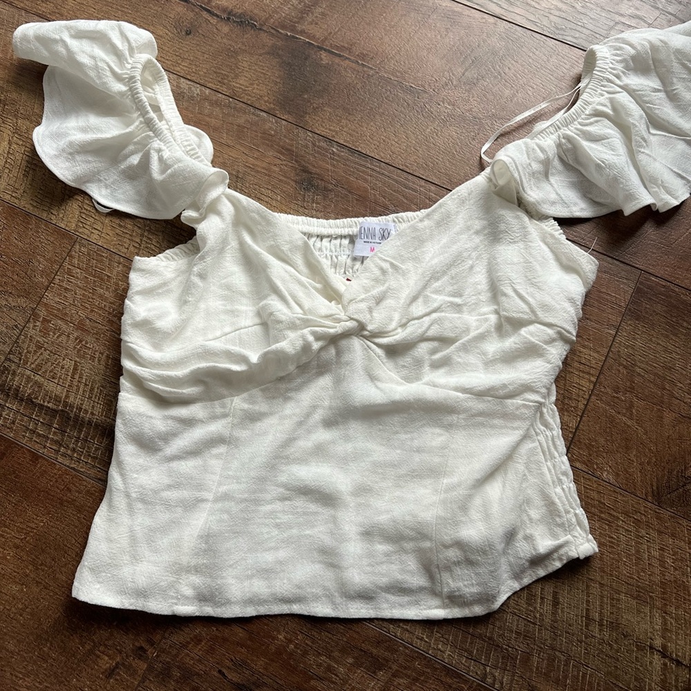 Elegant White Off-Shoulder Top